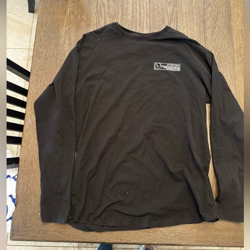 Alphabets performance fit Black Long Sleeve Men's Shirt size xl
